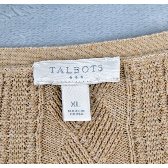 Talbots Sweatshirt Womens Brown XL Knit Long SLeeve Pullover - Picture 2 of 8
